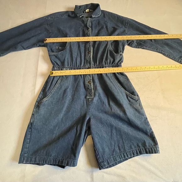 Vintage Dreams Denim Jumpsuit romper Jean Medium pockets! - Picture 8 of 10